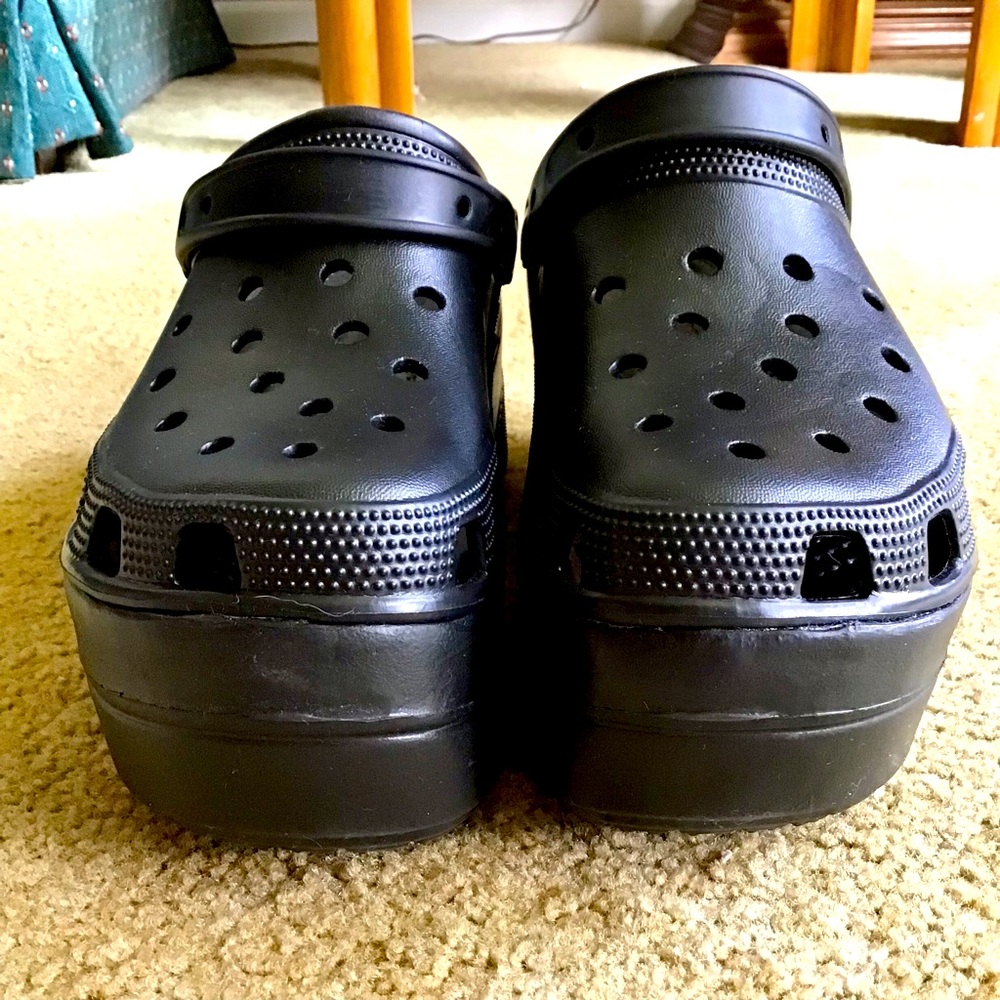 Black Platform Clogs - image 3